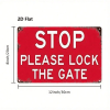 CIFbuy 1pc 2D Flat Metal Sign Please Lock The Door, 8x12 Inch Red Warning Sign, Wall Art Decor For Home Garden Farmhouse Bathroom Room TikTok, TikTok