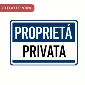 CIFbuy Italian Private Property Vintage Metal Sign ProprietÃ  Privata No Trespassing Garden Garage Iron Wall Decor (TikTok, temu pick-up service)