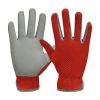 Women's Cotton Garden Gloves - 6 Pair Pack, Red, Medium Size, Elastic Wrist