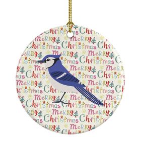 Jay Bird Christmas Ceramic Ornament Christmas Tree Hanging Decorations for Home Christmas Holiday, Party, Gift, 3 in, Multicolor