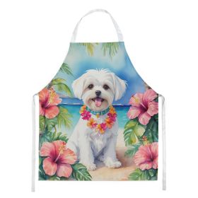 Maltese Luau Apron Cooking Kitchen Server Baking Crafts Gardening for Adult Women Men, Unisex, Large, Multicolor