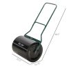 20ft Sod Roller, Push/Tow Behind Lawn Roller, U-Shaped Handle, Filled with 16Gal Water, with Drain Plug, for Garden, Black