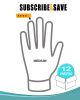 Women's Cotton Garden Gloves - 6 Pair Pack, Red, Medium Size, Elastic Wrist