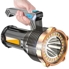 LED Torch USB Rechargeable COB Flashlight Spotlight Camping Light Most Powerful Work Light Free Shipping Via DHL-Ground,Cannot Be Shipped Via USP (Option: Black)