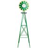 Assorted windmills 8 feet green with weathervane 4 legs vertical windmill rotatable windmill iron garden decoration garden tools