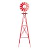 Assorted windmills 8 feet green with weathervane 4 legs vertical windmill rotatable windmill iron garden decoration garden tools