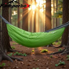 Kamperbox Outdoor Sleeping Bag Hammock Companion Multi-purpose Sleeping Bag Mixed Filling HammockBlanket Sleeping Bag Outdoor Camping Equipment (Color: green)